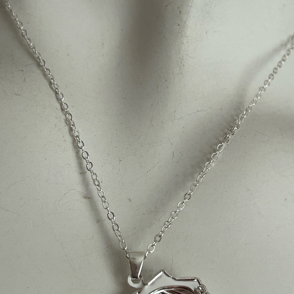 4/$50 Seashell silver or gold nautical locket 18 inches - Picture 4 of 6